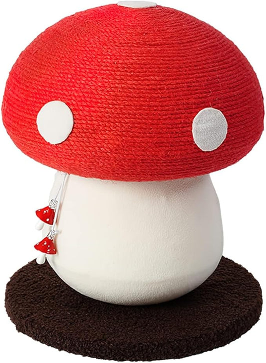 Mushroom Cat Scratching Post - Unique Design, Sisal-Wrapped, Ideal for Medium and Small Cats, No Assembly Required