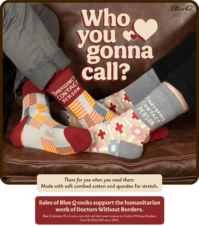 Blue Q Women's Funny Novelty Crazy Crew Socks with Sayings