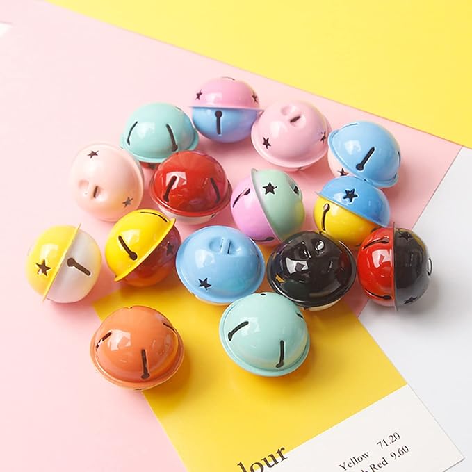 Cat Toy Balls with Bell Jingle Mental Balls for Cats Kittens Interactive Cat Toys 12 PCS Assorted Color