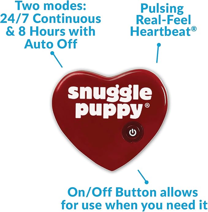 Original Snuggle Kitty Heartbeat Stuffed Cat Toy by Snuggle Puppy. Pet Anxiety Relief and Calming Aid for All Breed Sizes in Tan Tiger
