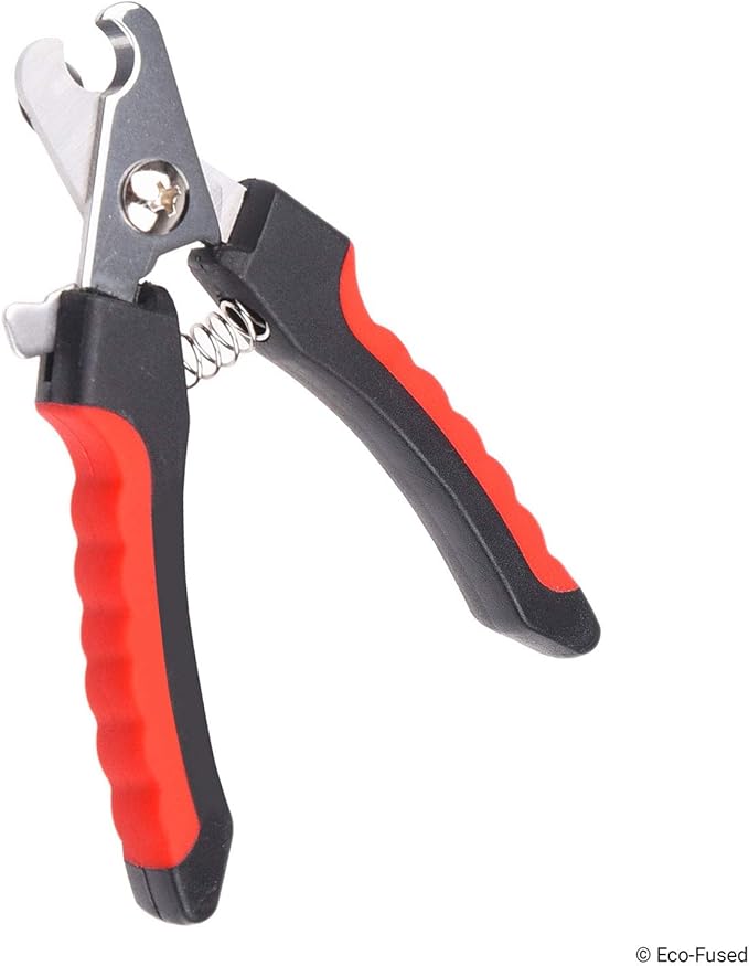 Eco-Fused Slicker Brush and Nail Clippers for Dogs, Cats and Other Pets - Essential Animal Grooming/Claw Care Tools - Ideal Trimmers to Clip Thick Nails (Pet Brush + Clipper Bundle)