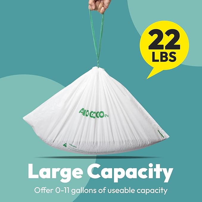 50 Pack Litter Box Liner Bags, Compatible with BCHARYA Self-Cleaning Cat Litter Box, Replacement Waste Bags, Drawstring Leak-proof Automatic Cat Litter Trash Bags, 25.2" x 11.81"