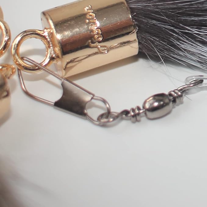 Fosrion Real Raccoon Tail Fur Cat Bites Toy with Three Section Retractable Carbon Fiber Rod (Raccoon) (Fox Fur Piece, Only Tail)