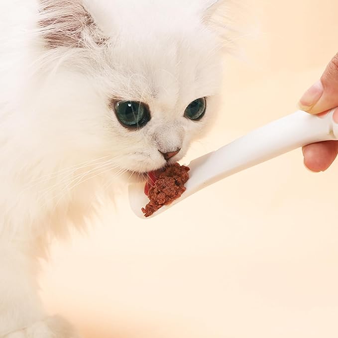 Mipcase Cat Food Mixing Spoon Silicone Dog Cat Food Spoon Cat Paw Design Multi- Functional Pet Food Can Spoon Manual Can Opener Dog Wet Food Spoon Cat Feeding Scoop Cat Canned Food Lid
