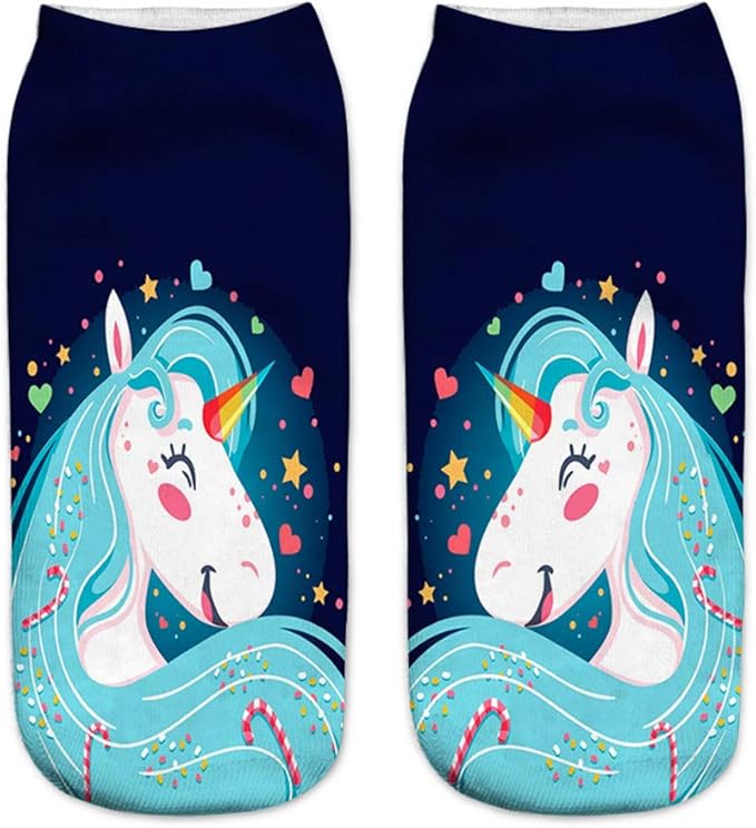 Benefeet Sox Womens Girls Funny Crazy Ankle Socks - Fun Novelty 3D Print Pattern Silly Cute Animal Food