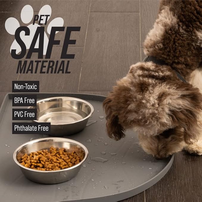 Leash Boss Fountain Mat, Silicone Water Mat Designed for Pet Fountains, Dog Gravity Water Bowls, Automatic Dispensing Cat Feeders