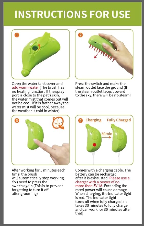 Banana Steamy Bruch for Pet, Green