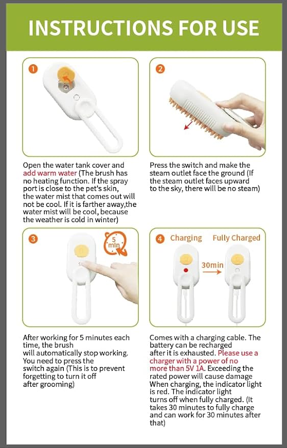 2024 Multifunctional Pet Brush for Detangling and Hair Removal - 3-in-1 Grooming Comb with Massage Function for Cats and Dogs (Khaki)