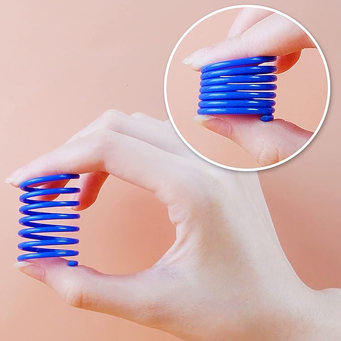 Andiker Cat Toys for Indoor Cats, 32pcs Cat Spring Toys Colorful & Durable Plastic Springs Cat Interactive Toy for Swatting, Biting, Hunting Kitten Toys to Kill Time and Release Nervousness (40pcs)