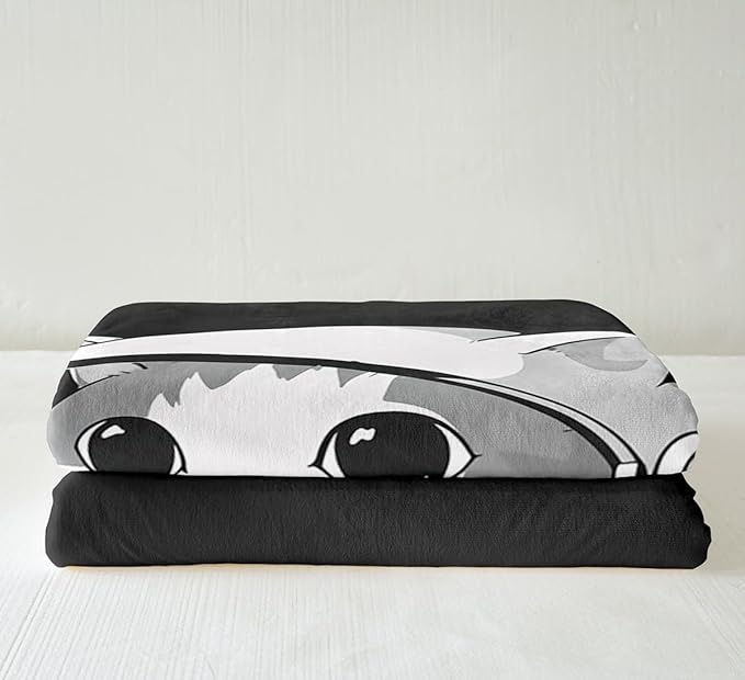 Astro-cat Sherpa Blanket Cute Pet Cats Fleece Throw Blanket for Sofa Couch Bed Decor Animals Universe Explore Plush Blanket Black White Fuzzy Blanket Queen 90"x90"