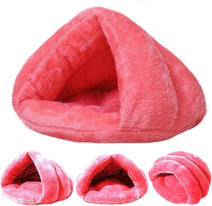 Pet Tent Cave Bed for Small Medium Puppies Kitty Dogs Cats Pets Sleeping Bag Thick Fleece Warm Soft Dog Bed Cuddler Burrow House Hole Igloo Nest Cozy Bed for Cat Puppy