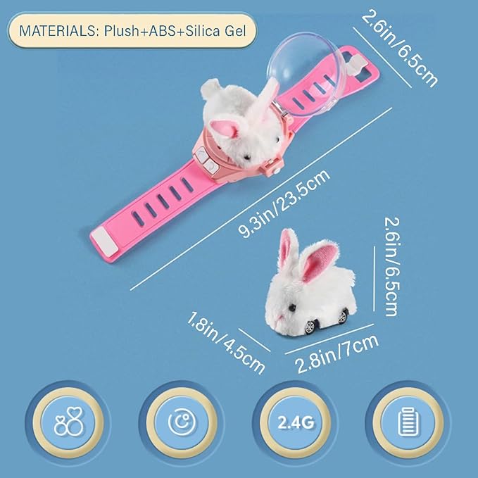 MANON ROSA Cat Toys for Indoor Cats Interactive Enrichment Cute Rabbit Watch Toys for Small Medium Large Bored Adult Cats Dogs Small Animals