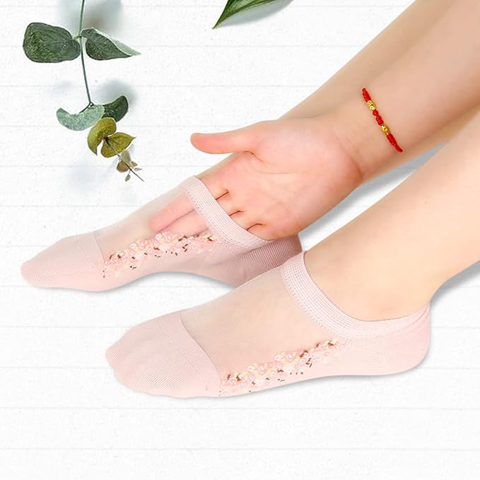 Benefeet Sox Sheer No Show Socks Women Girls Cute Thin Mesh Low Cut Liner Socks for Loafers Boat Shoes