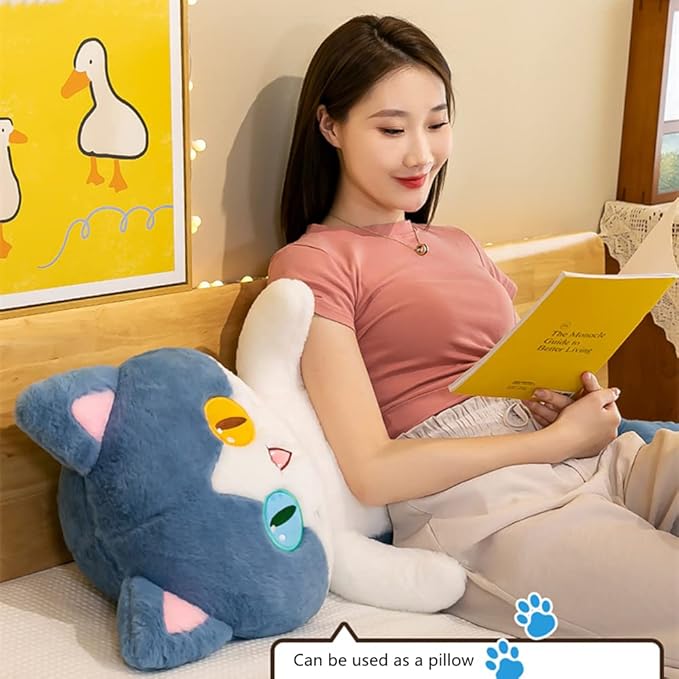 FANGYU Cute Plush Shark cat Toy, Cartoon Soft Stuffed Long Throw Sleeping Pillow,Shark Gifts for Kids (80cm/31.4in)