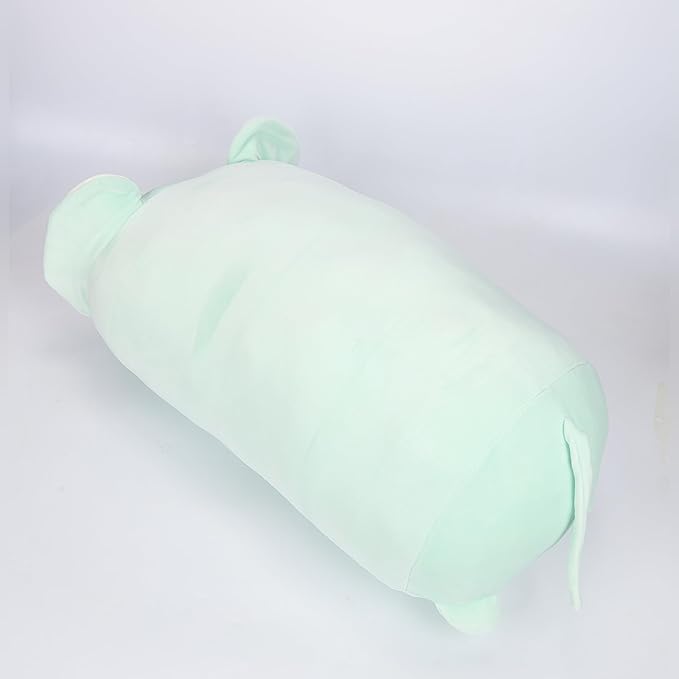 TemBe 23.6 inch Cute Large Elephant Plush Stuffed Animal Pillow, Very Soft Squish Mellow Hugging Toy Gifts for Bedding, Kids Sleeping Cute Pillow (Green Elephant)