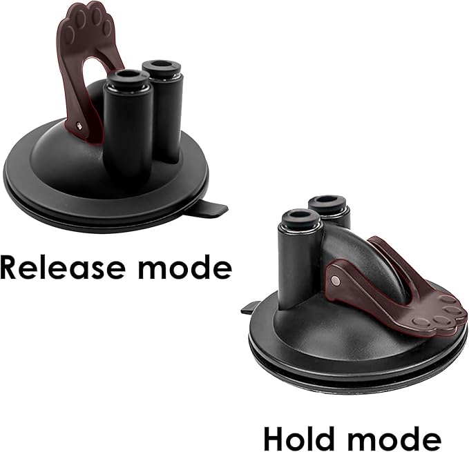 YXI Double-Headed Suction Cup Base for Cat Toy Set - Strong and Durable Suction Cup Accessory for Mounting Two Interactive Cat Wand Toys - Compatible Cat Toy Set - Safe and Non-Toxic Material