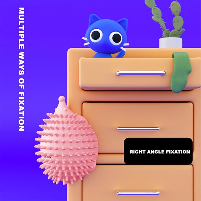 Cat Self Groomer with Cat Wand Toys Cat Wall Corner Scratcher Comb Cat Feather Toys with Bells Cat Grooming Massage Brush Cat Wall Scratcher Self Cleaning Cat Brush Interactive Wand Kitten Toys