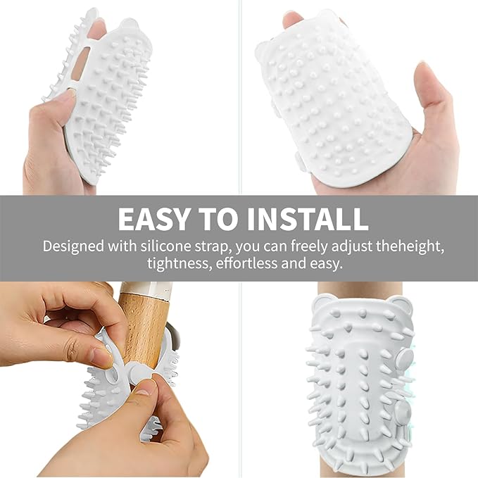 2Pcs Cat Self Grooming Brush, Pet Tickling Artifact for Cats Tickling Comb Pet Brush for Long Short Hair Cat Dog Tickling Tool, Reduce Shedding, Scratching and Itchiness, Silicone Cat Self Scratcher