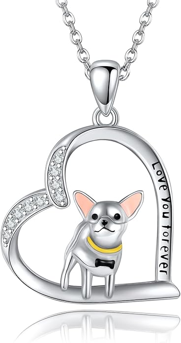 Capybara/Squirrel/Chihuahua Necklace Sterling Silver Chihuahua Squirrel Jewelry Capybara Gifts for Women