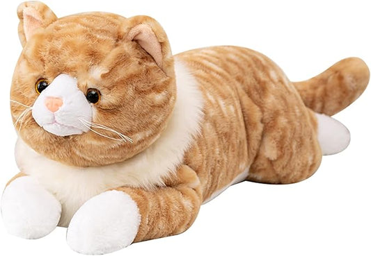 Cat Weighted Stuffed Animals, 5.3 lbs 25.5 inch Weighted Cat Plush Toy Realistic Plush Animals Pillow Gifts for Adults and Kids