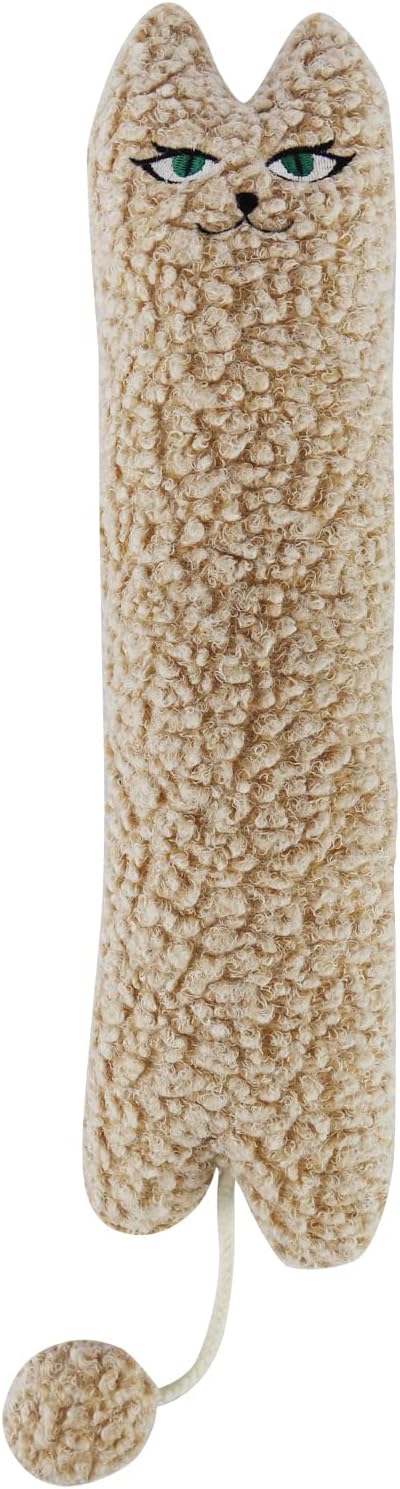 Catnip Silvervine Matatabi Pillow for Cats & Kittens,Cat Kicker Toy,Large Size Cat Pillow Soothing Plush Cat Toy(Beige).