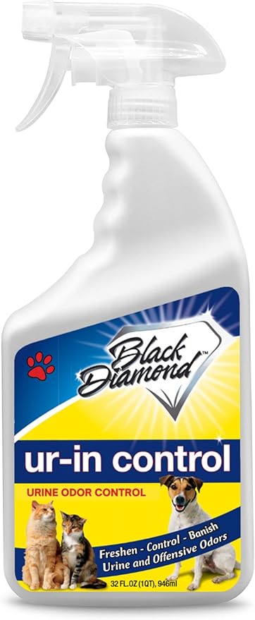 Black Diamond Stoneworks Eliminates Urine Odors – Controls Cat, Dog, Pet & Human Smells from Carpet, Furniture, Mattresses, Grout and Pet Bedding & Concrete. Biodegradable Enzymes 32 Oz. Spray