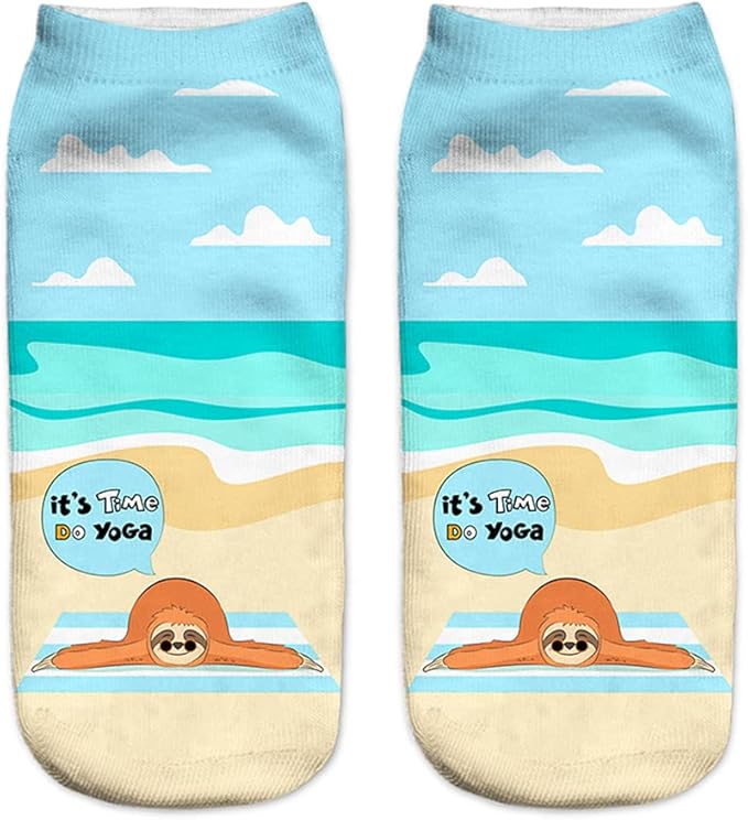 Benefeet Sox Funny Ankle Socks Cute Novelty No Show Animal Fruit Flower Cartoon Colorful Graphic Low Cut Socks for Women Girl