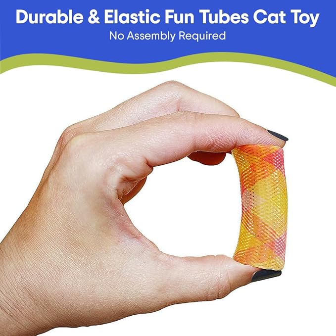 SPOT Ethical Pet Catnip Cat or Kitten Toy, Colorful Fun Tubes. Interactive Bouncy cat Toy, Assorted Color