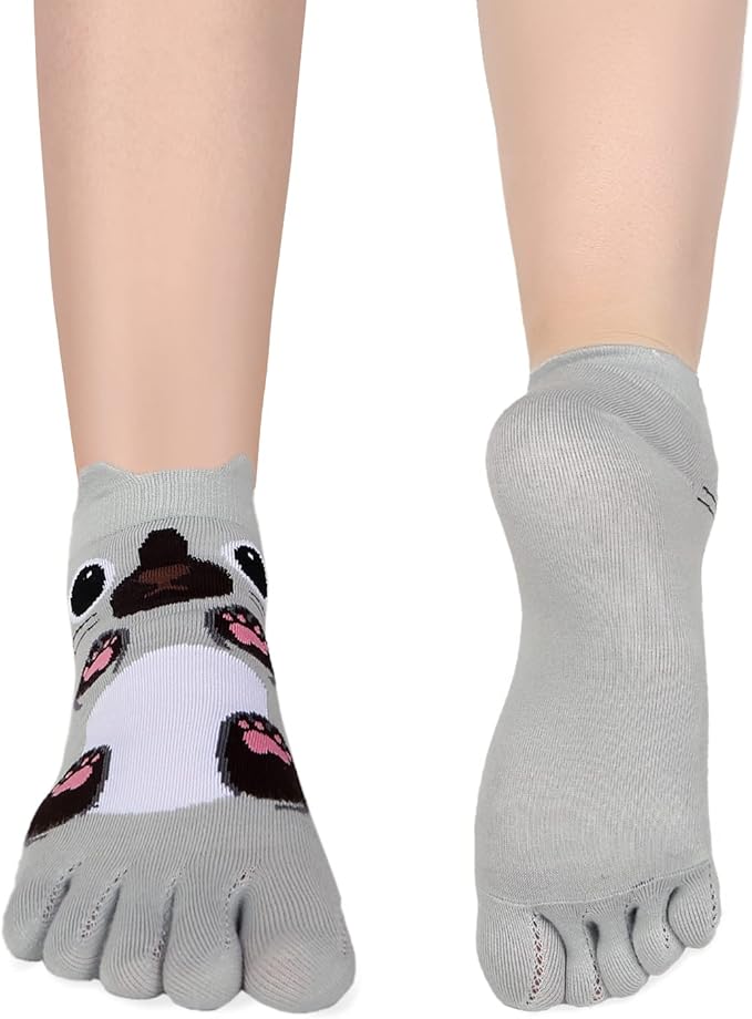 Benefeet Sox Funny Toe Socks Women Five Finger Socks Girls Cute Toe Seperated Cotton Socks Running Athletic Christmas Gifts