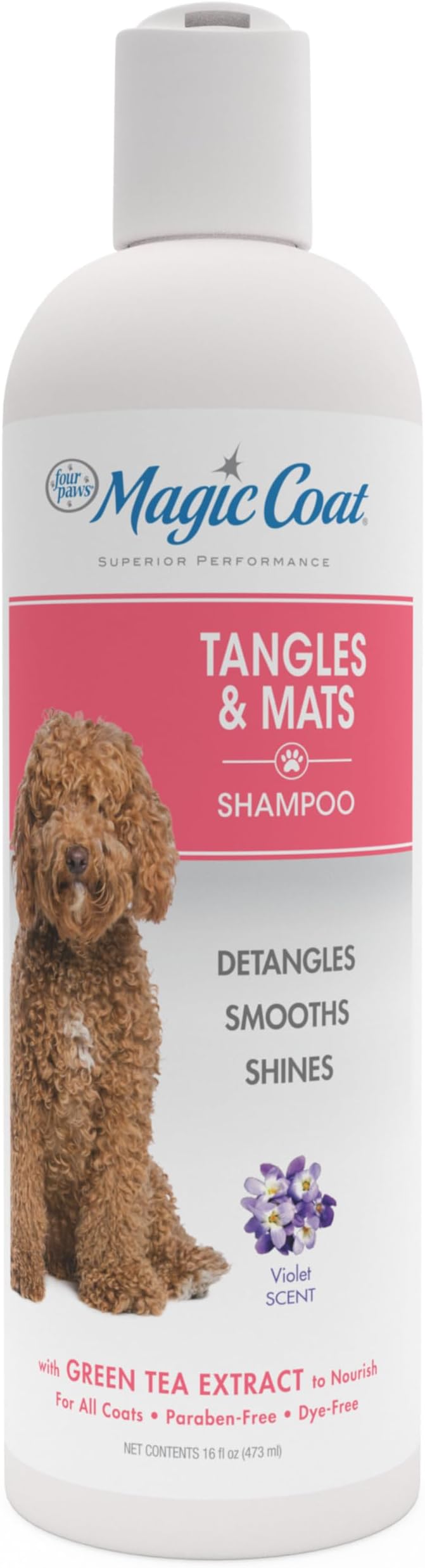 Four Paws Magic Coat Detangling Shampoo for Dogs Detangling Dog Shampoo 16 Ounces (1 Count)