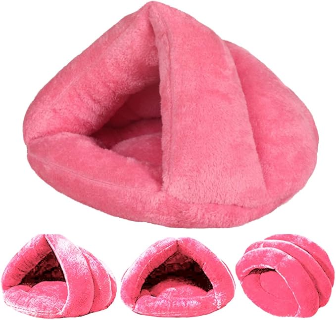 Pet Tent Cave Bed for Small Medium Puppies Kitty Dogs Cats Pets Sleeping Bag Thick Fleece Warm Soft Dog Bed Cuddler Burrow House Hole Igloo Nest Cozy Bed for Cat Puppy