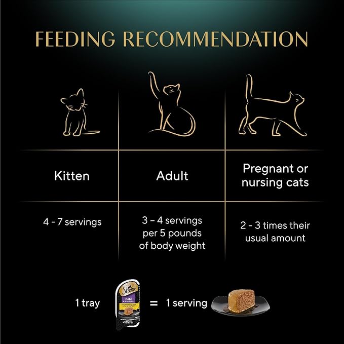 Sheba Perfect Portions Paté Wet Cat Food Trays (24 Count, 48 Servings), Gourmet Chicken and Tuna Entrée, Easy Peel Twin-Pack Trays