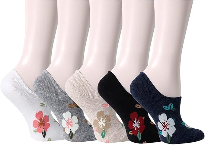 Benefeet Sox Womens Girls Cute No Show Liner Socks Non Slip Funny Patterned Low Cut Socks Novelty Cotton Loafer Footies Sock