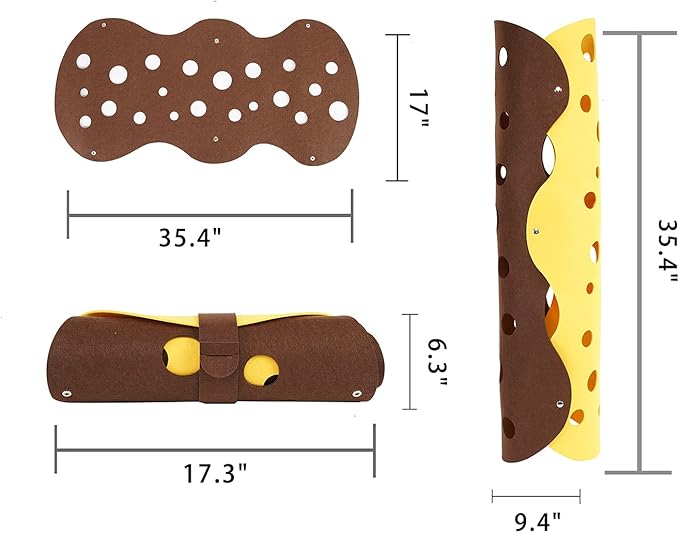 HonourHope 2 Pcs DIY Cat Tunnels Toy - Collapsible Cat Tube Toys Cat Cave Nest Toy Free Combination Pet Interactive Toy for Kittens Rabbits Hamsters and Small Animals