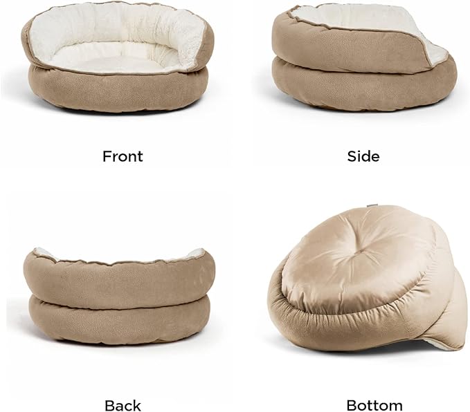 Best Friends by Sheri Pet Throne Wheat Jumbo Round Orthopedic Cat and Dog