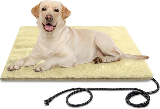 Constant Pet Heating Pad for Dog & Cat, Waterproof Cat Heating Pad with Multi Sizes for Outdoor Indoor, Warm Dog Heating Pad with Chew Resistant Cord, Soft Fluffy Heating Pad for Cats Washable