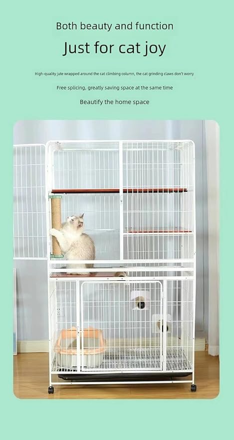 Cat cage cat Climbing Column cat Stairs cat Grab Board Jute cat Grab Column Multi-Layer cat Climbing Frame Climbing cat Toys, yellow