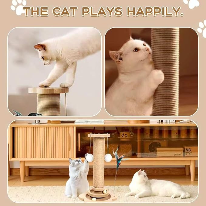 Cat Climbing Tower, Wooden, 40 in Tall, 24 in Wide