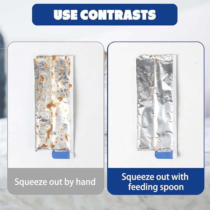 Cat Wet Treats Dispense Spoon, Cat spoons for wet food, Treat Squeeze Spoon, Cat Feeding spoon, Wet Cat Food Storage pet Food Spoon(03-Blue)…