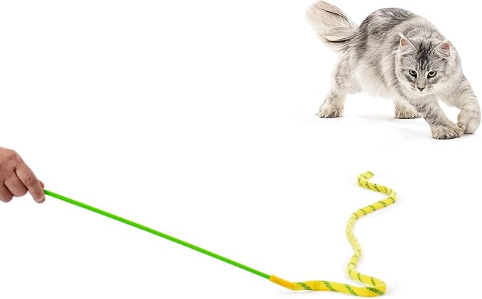 RompiCatz Rustlin' Mylar Teaser Wand and Interactive Cat Toy, Wiggler