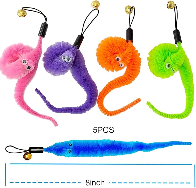 Cat Toys Interactive for Indoor Cats,2PCS Retractable Cat Wand Toys,9PCS Teaser Toys&1PCS Hanging Door Lure Cat Toy,Interactive Feather Toy for Teaser Play and Chase Exercise with Kitten