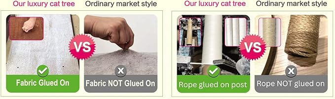 Go Pet Club 24" Simple and Space Saving Design Soft Plush Elevated Kitty Bed Kitten Condo for Indoor Cats, Brown