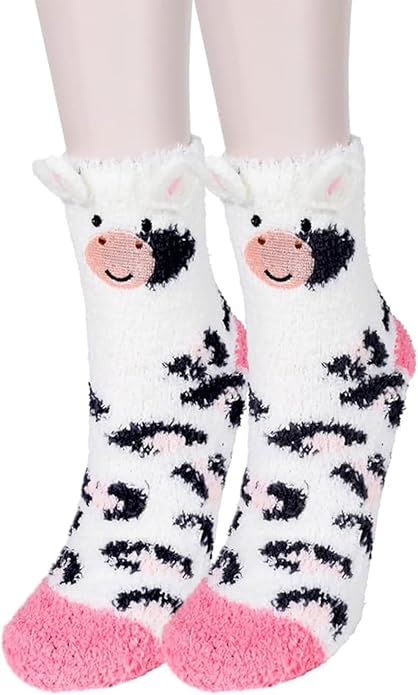 Benefeet Sox Cute Fuzzy Socks for Women Girls Fluffy Warm Cozy Novelty Slipper Socks Funny Animal Plush Sleeping Socks