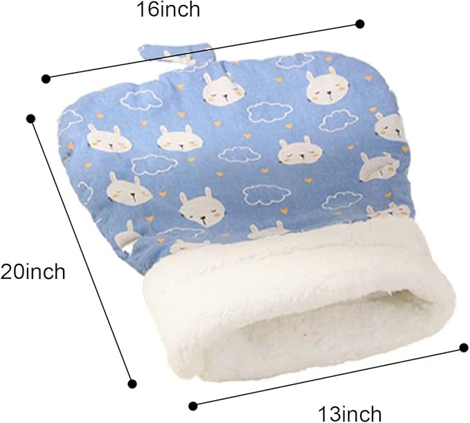 2PC Cat Sleeping Bag,Cat Sleeping Bag for Indoor Cats,Warm and Cozy Cat Sleeping Bag,Cat Winter Sleeping Bags, 360° Wrap Self Warm Cat Cave Bed Suitable for Pets Under 7.5 kg/16LB(Blue)