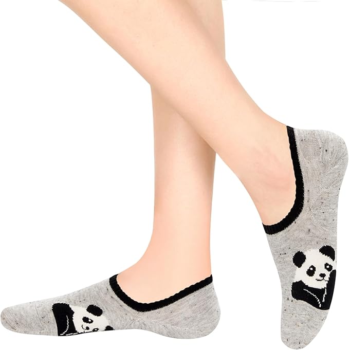 Benefeet Sox Womens Girls Cute No Show Liner Socks Non Slip Funny Patterned Low Cut Socks Novelty Cotton Loafer Footies Sock