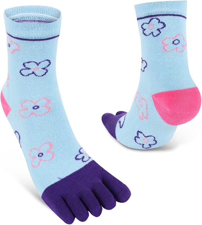 Benefeet Sox Funny Toe Socks Women Five Finger Socks Girls Cute Toe Seperated Cotton Socks Running Athletic Christmas Gifts