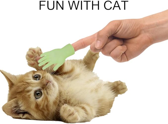 Cat Toys Portable Tiny Finger Hands (High Five Mini Pack) Left & Right