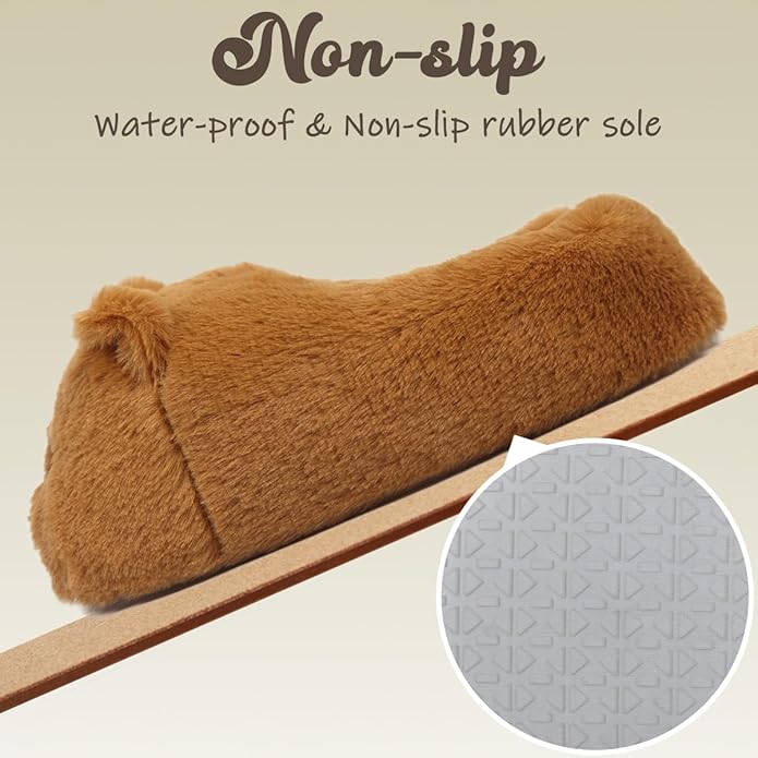 Caramella Bubble Cute Bunny Animal Slipper for women Adult Fuzzy Warm House Slippers Novelty Fluffy Home Shoes Ladies Winter Slippers Indoor Outdoor