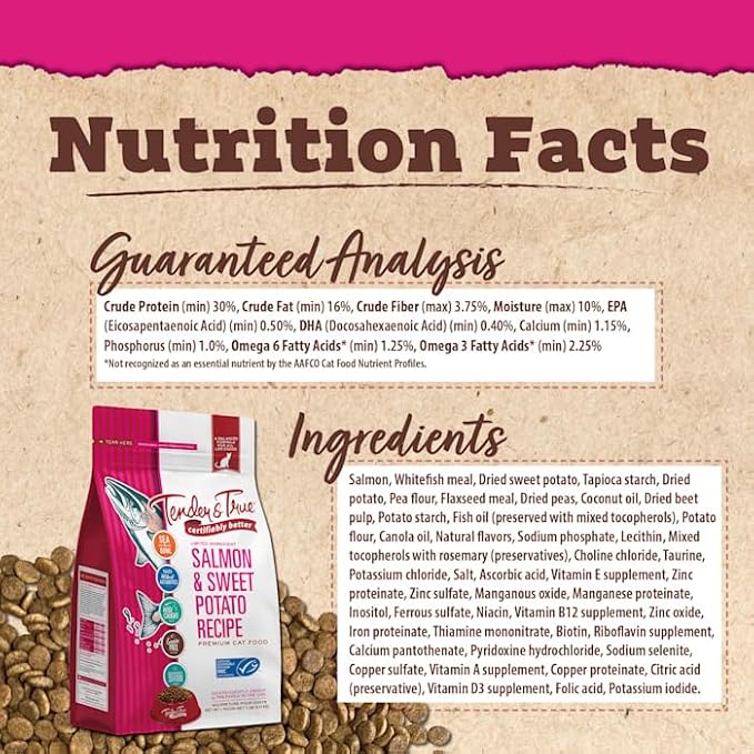 Tender & True Salmon & Sweet Potato Recipe Cat Food, 7lb