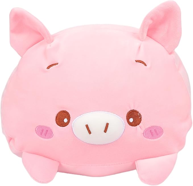 TemBe 23.6 inch Cute Large Pig Plush Stuffed Animal Pillow, Very Soft Squish Mellow Hugging Toy Gifts for Bedding, Kids Sleeping Cute Pillow (Pink Pig)